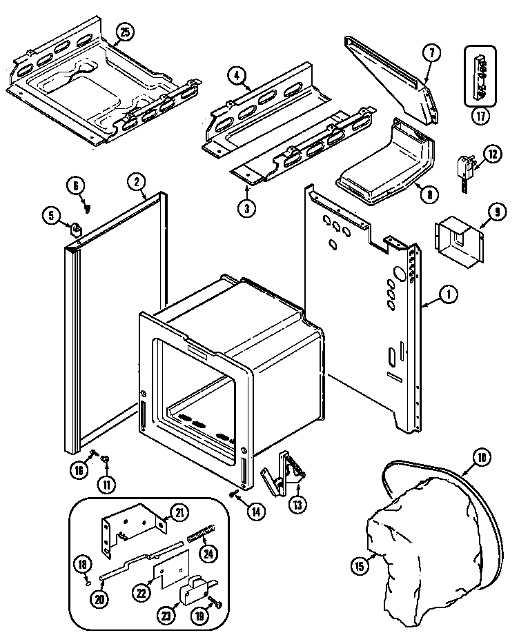 Maytag CRG7500CGE body (crg7500cge) (crg7500cgw) diagram
