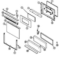 Maytag CRG7500CGL door/drawer (crg7500cge) (crg7500cgw) diagram