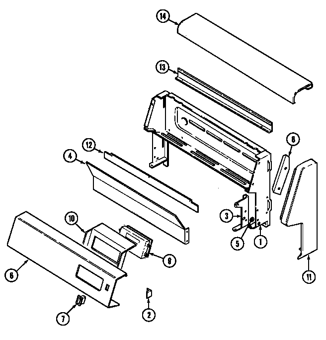 Jenn-Air FCG20600B control panel diagram