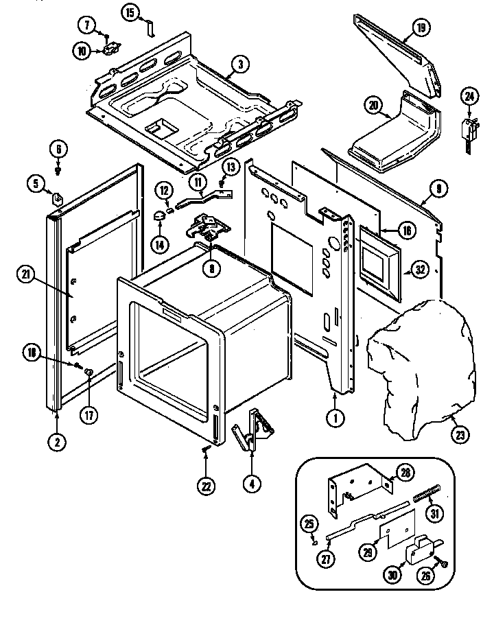 Jenn-Air FCG20600B body diagram