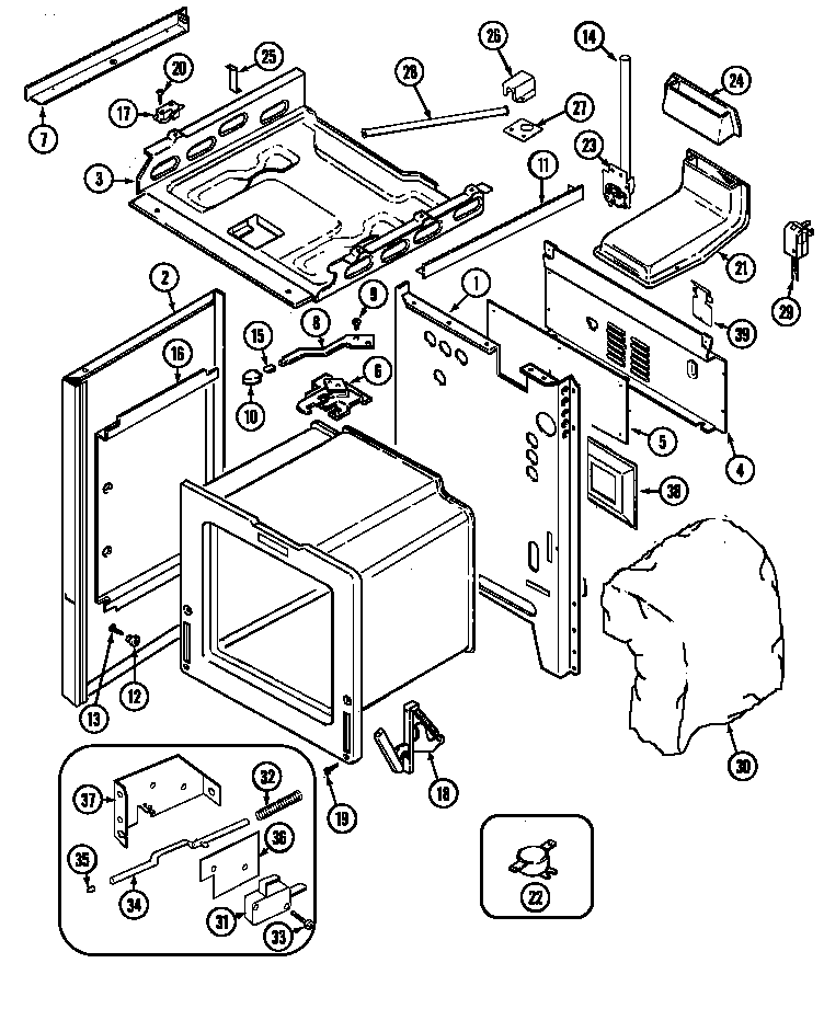 Jenn-Air SCG20200W body diagram