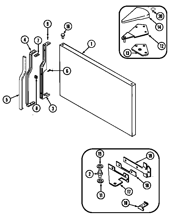 Jenn-Air JRTD229LW freezer outer door diagram