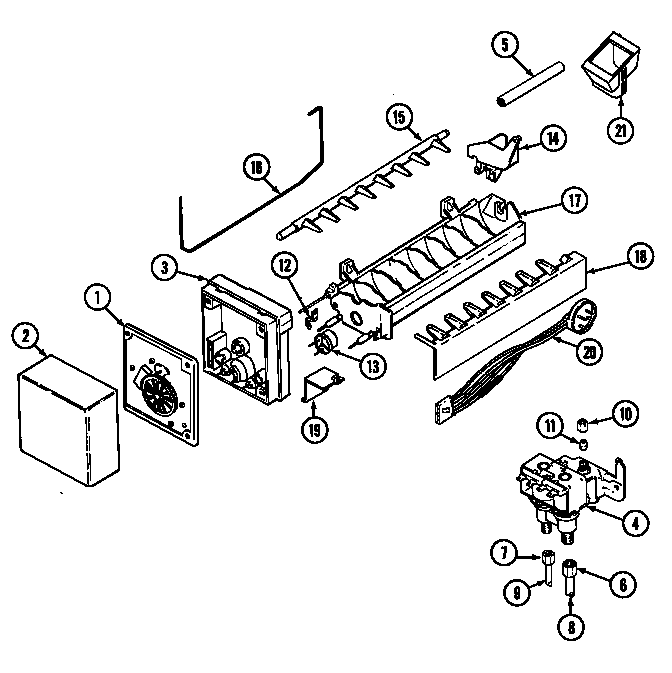 Jenn-Air JRTD229LW ice maker diagram