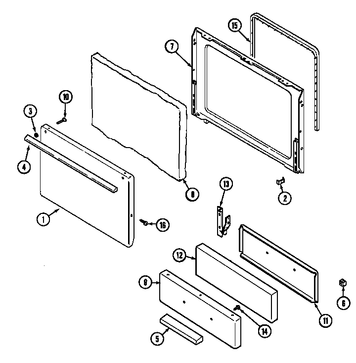 Admiral CRPA200BXL door/drawer diagram