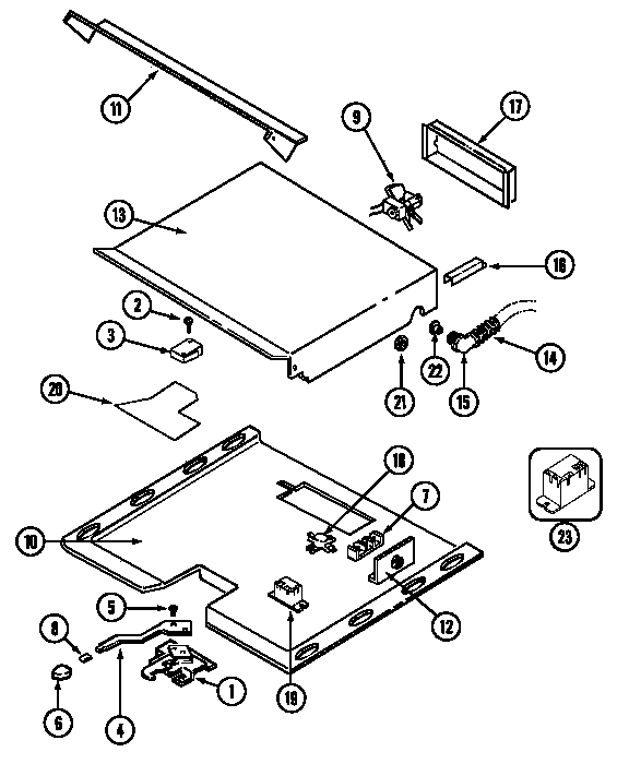 Maytag CWE9030DDE internal controls diagram