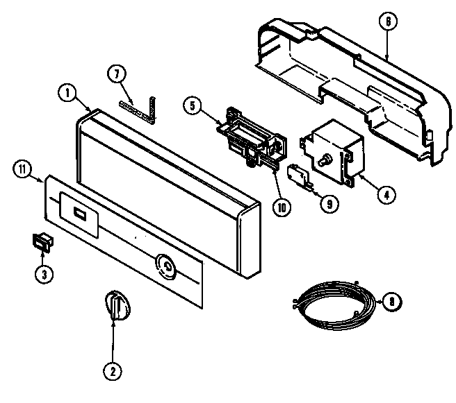Magic Chef DU2000B-C control panel diagram