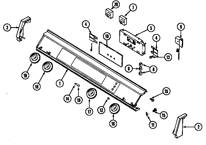 Kenmore 62946969 control panel diagram