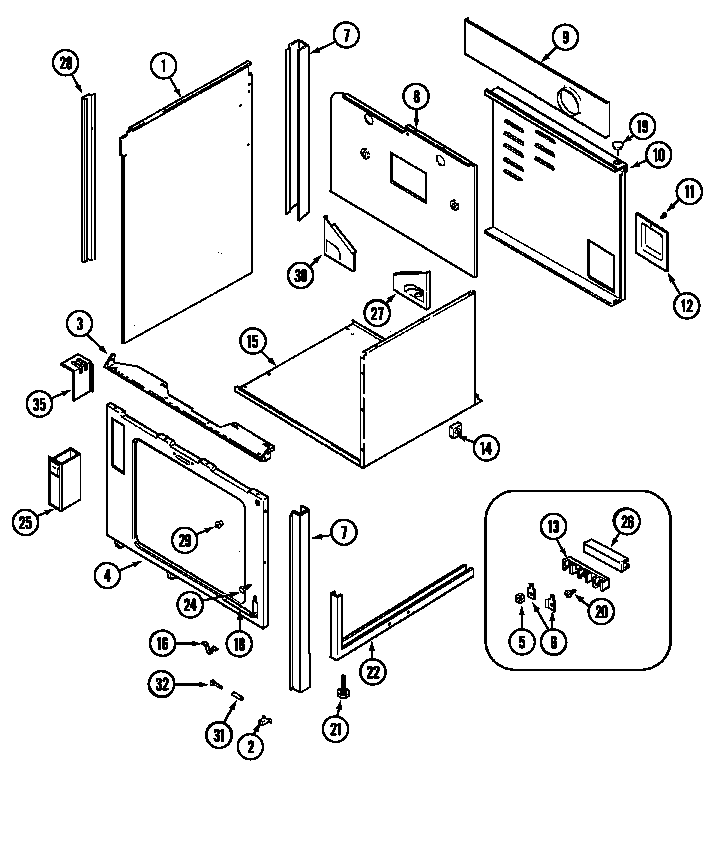 Kenmore 62946969 body diagram
