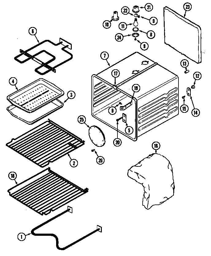 Kenmore 62946969 oven diagram