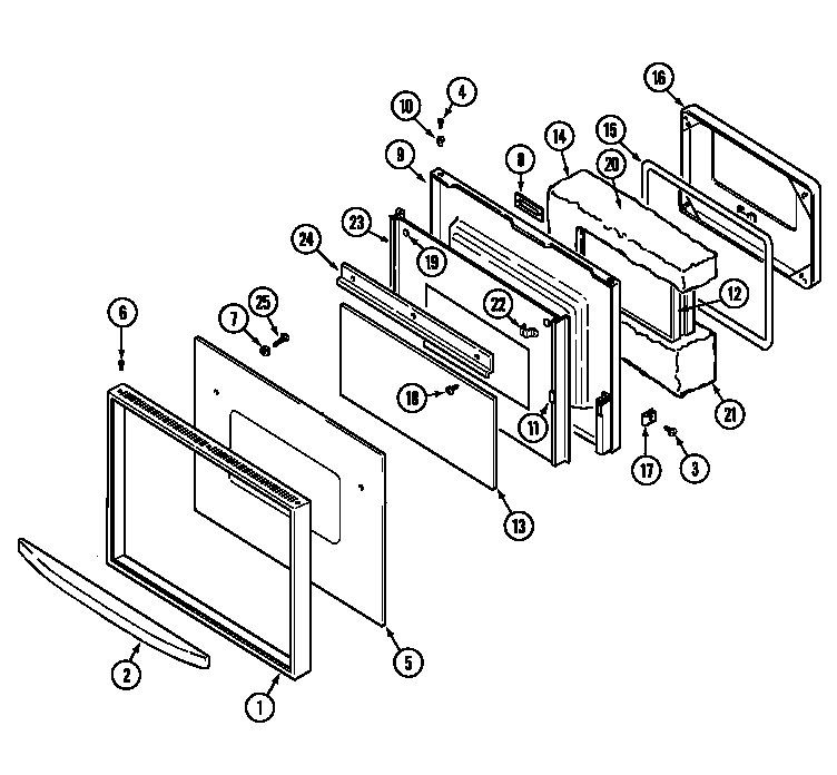 Kenmore 62946969 door diagram