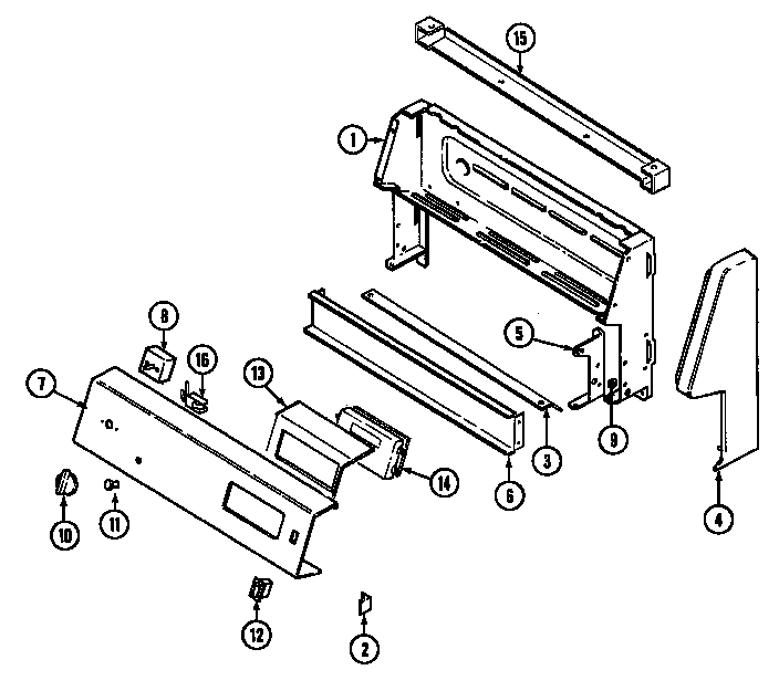 Norge L3878VYV control panel diagram