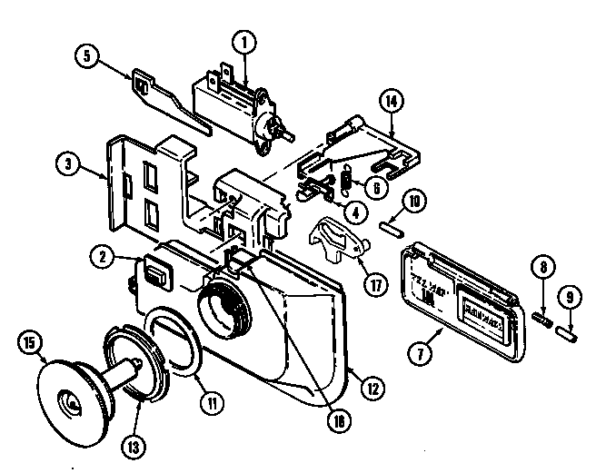 Magic Chef DU8000V rinse aid & soap dispenser diagram