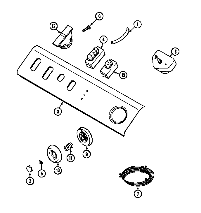Maytag LAT8626AAE control panel diagram