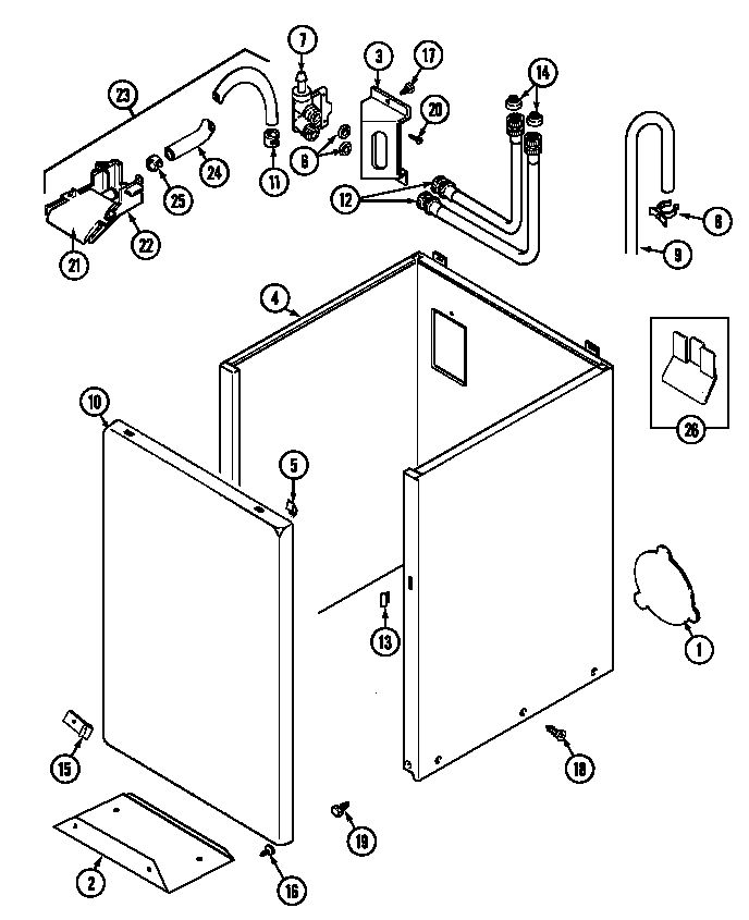Maytag LAT9316AAM cabinet diagram