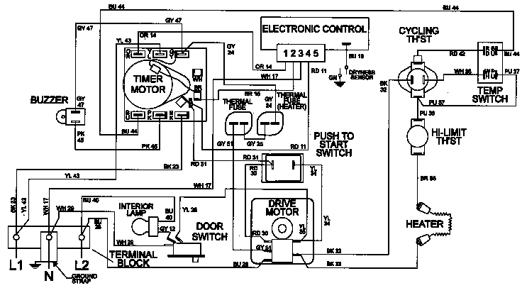 Maytag LDE5916ACM wiring information (lde5916ace) (lde5916acm) diagram