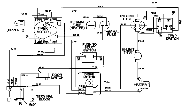 Maytag LDE8406ACE wiring information (lde8406ace) (lde8406acm) diagram