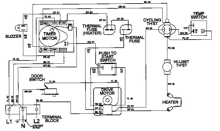 Maytag LDE8426ACM wiring information (lde8426ace) (lde8426acm) diagram