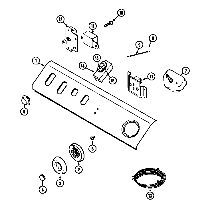 Maytag LDG8606AAM control panel diagram