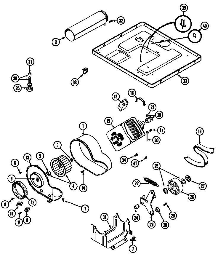 Maytag LDG9606AAM motor drive diagram