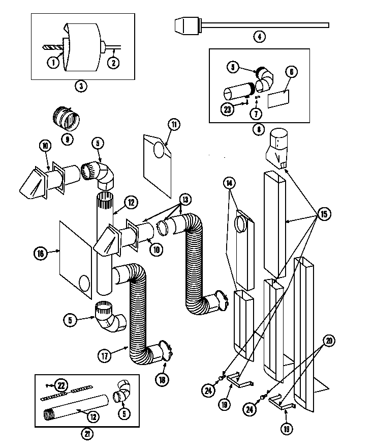 Maytag LDG9606AAM ducting diagram