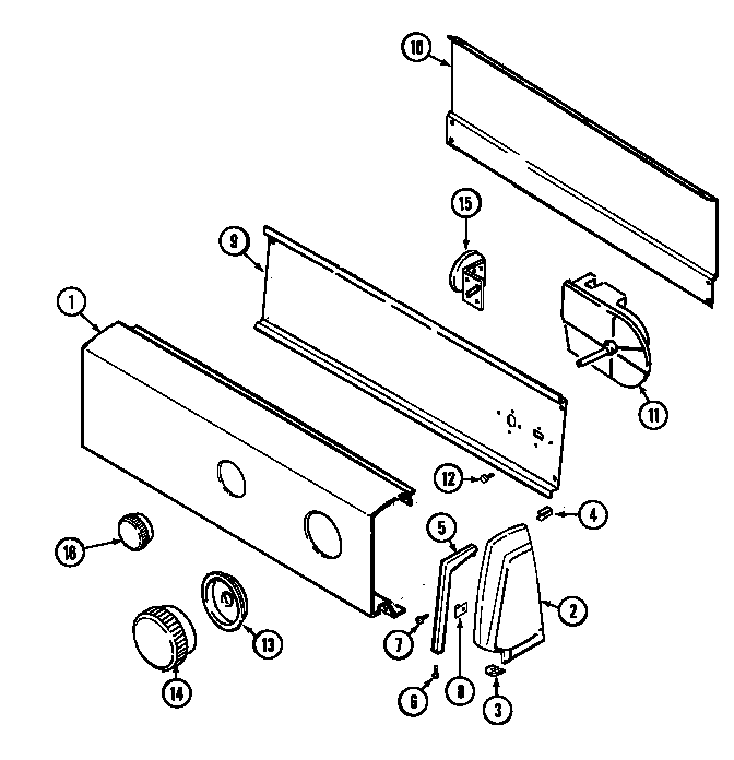 Maytag W224LKM control panel diagram