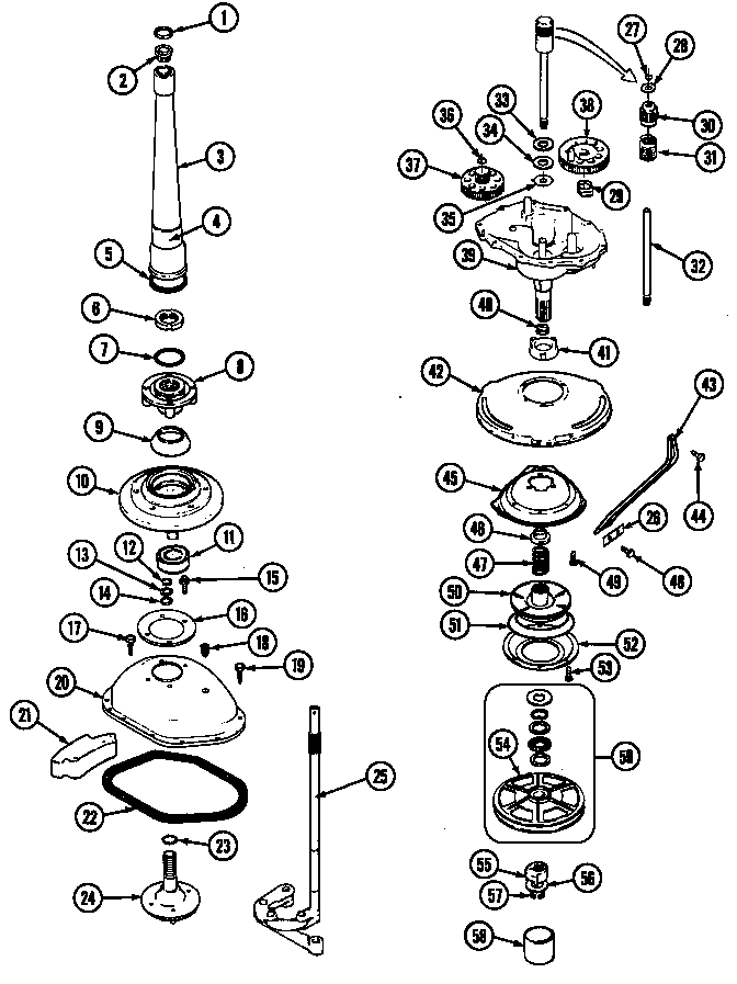 Maytag W224LKM transmission diagram