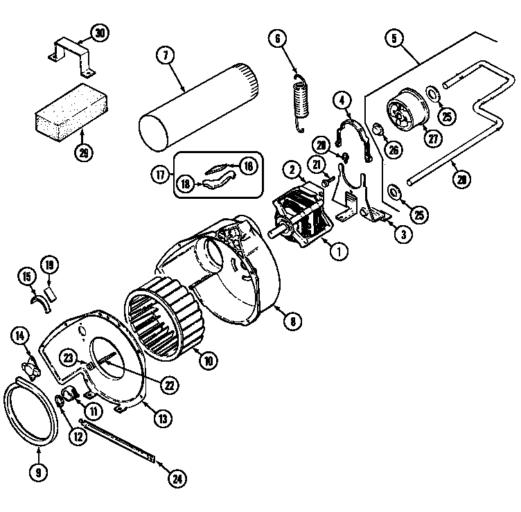 Maytag LDEH200AKV motor & drive diagram
