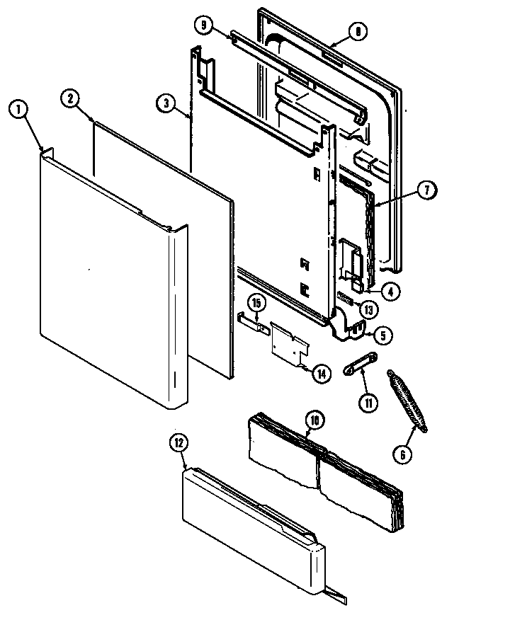 Maytag DWU6702AAE door diagram