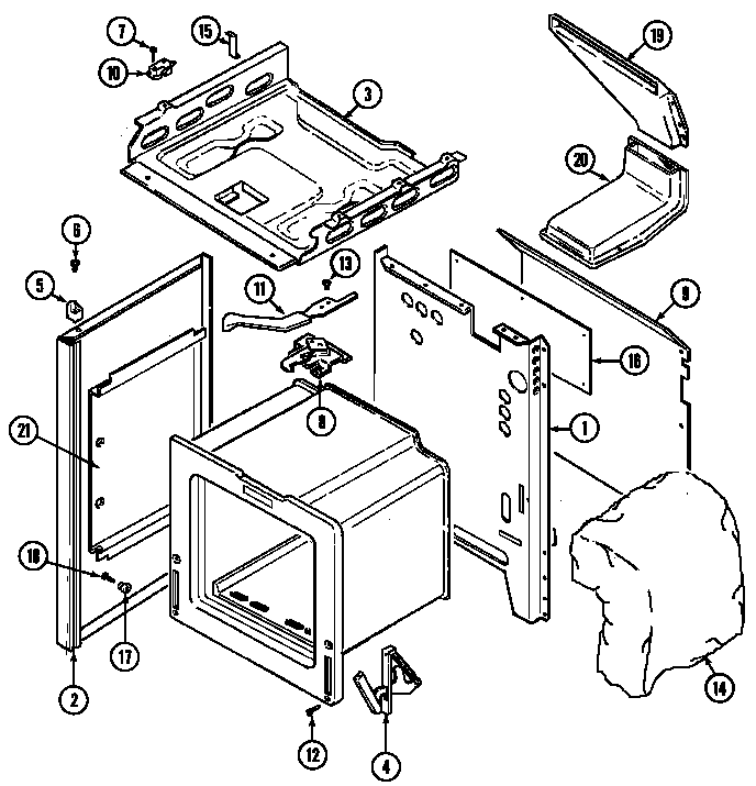 Magic Chef 3488WVS body diagram