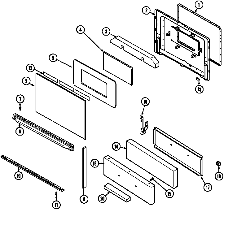 Jenn-Air J31111WAV door/drawer (j31111xa*) (j31111xaa) (j31111xaw) diagram