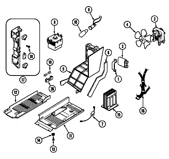 Maytag DM46K-18T-R internal controls diagram