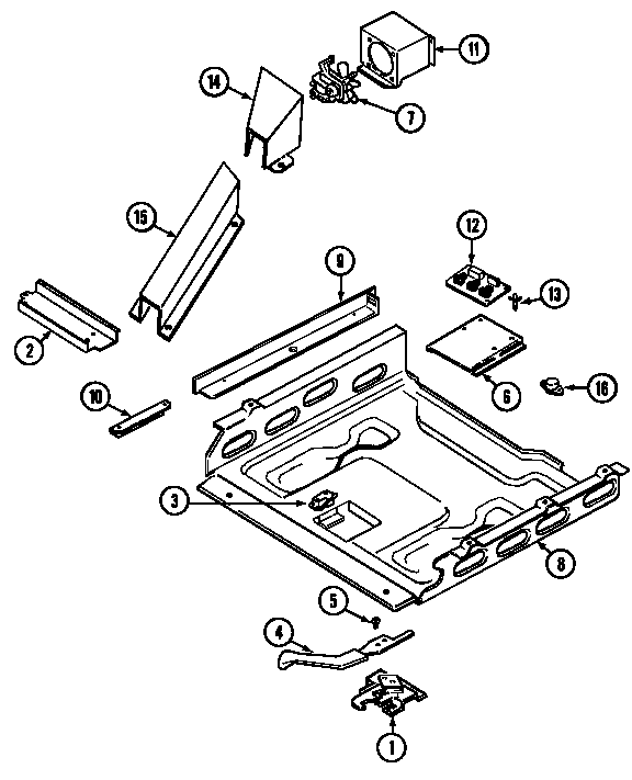 Maytag 629.45766 internal controls diagram