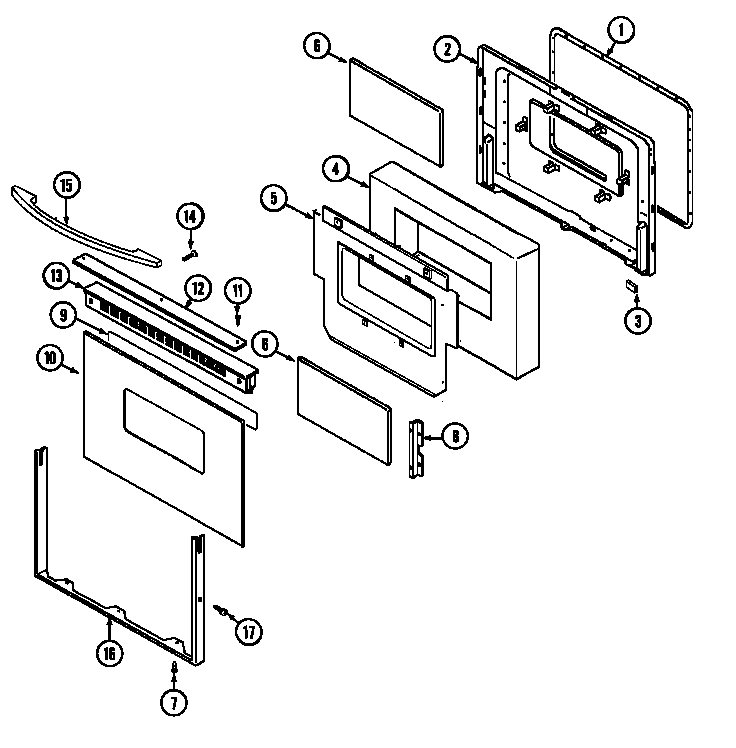Maytag 629.45766 door diagram