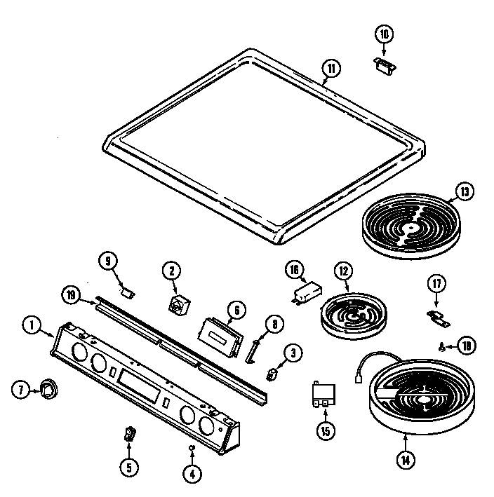 Maytag 629.46779 top assembly diagram