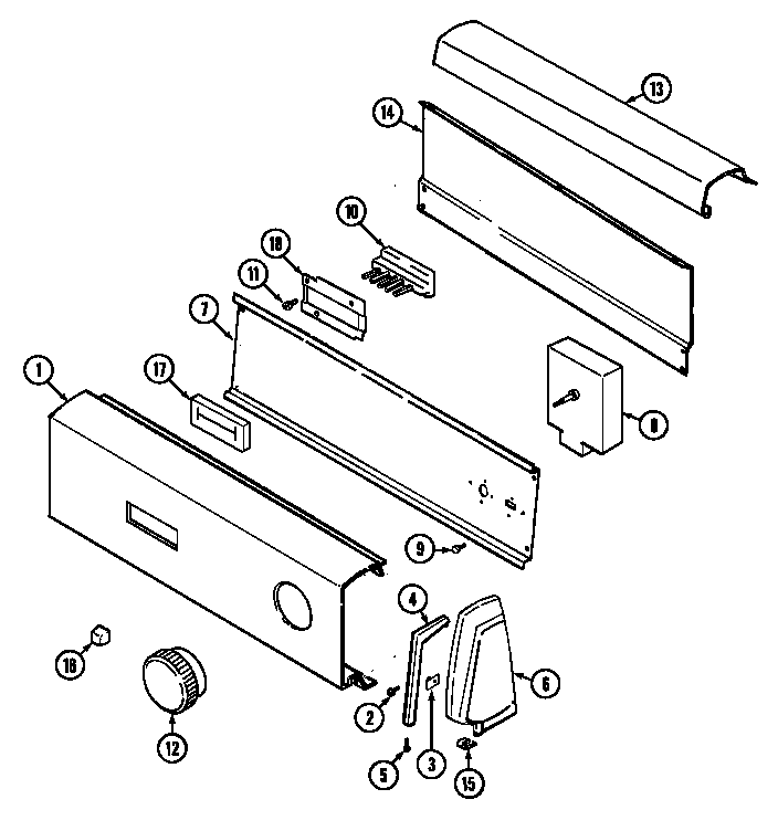 Maytag LDG1000AAE control panel diagram