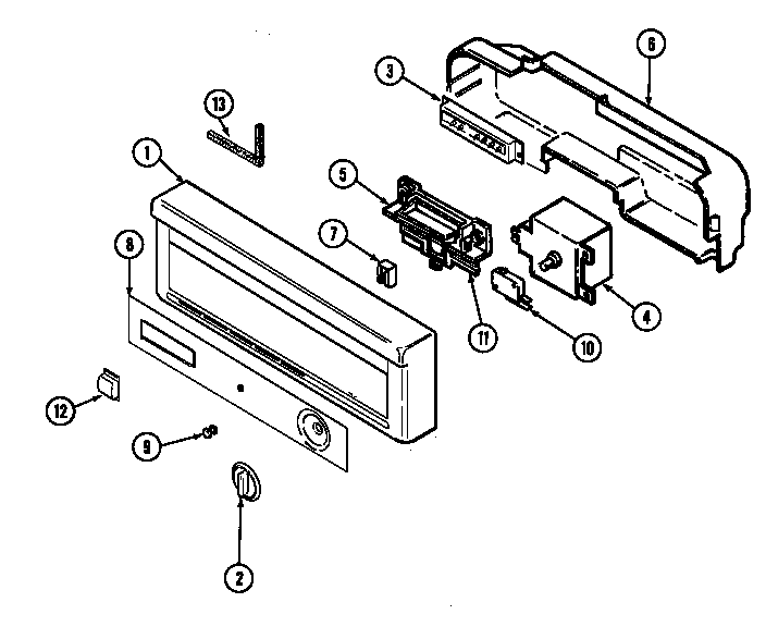 Admiral DWUA451AAB control panel diagram