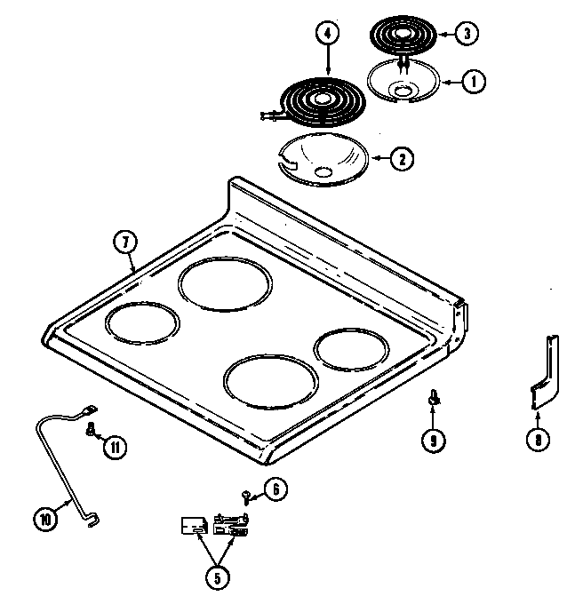 Maytag GA3631XUWG top assembly diagram