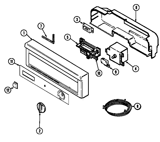 Maytag DWU3000AAE control panel diagram