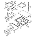 Maytag MTB1955ARA shelves & accessories diagram