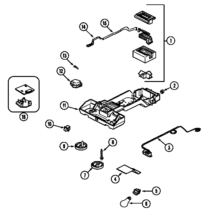 Magic Chef CTF1923AAW controls diagram