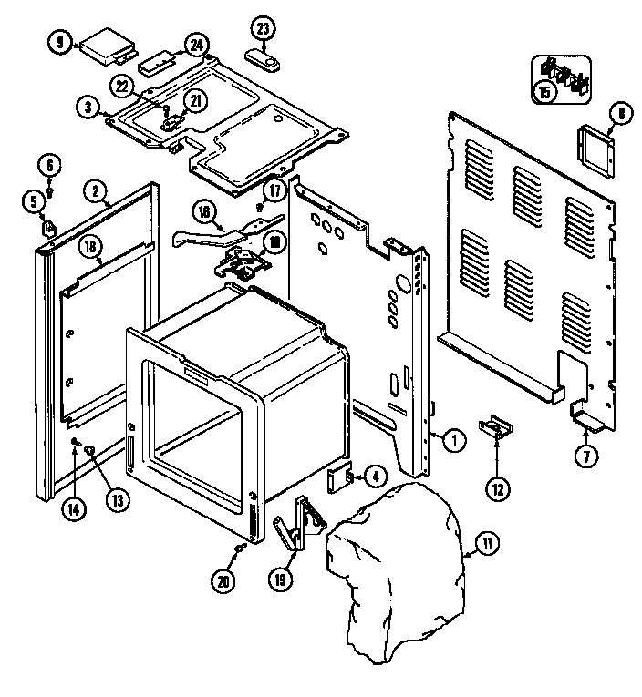 Maytag ME3842XRA body diagram