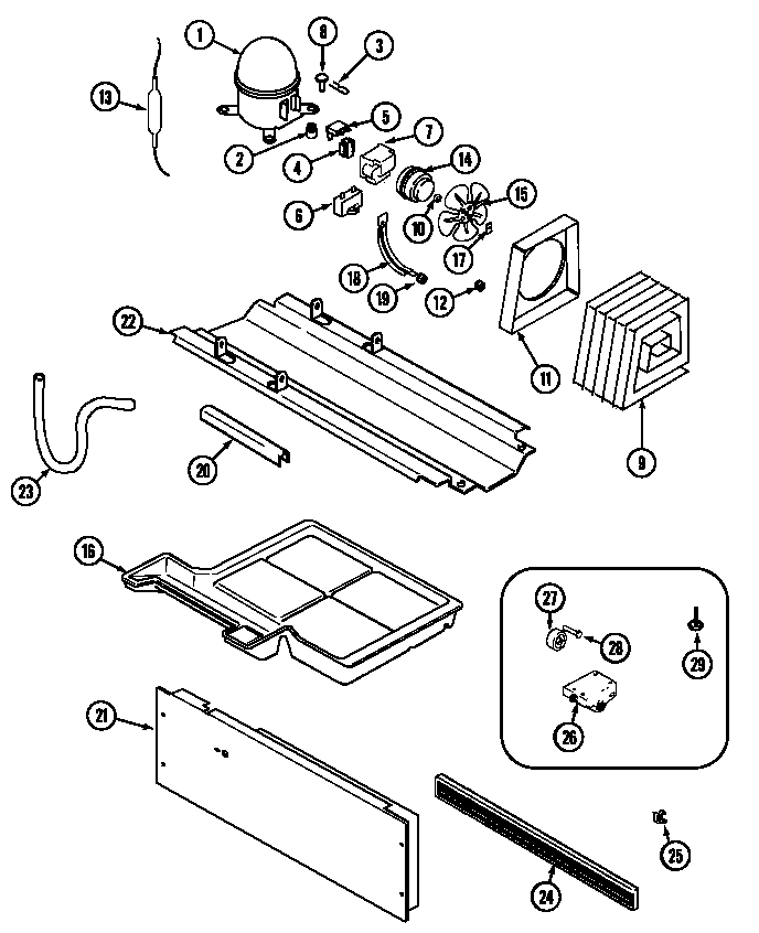 Maytag MTB2156AEB compressor diagram