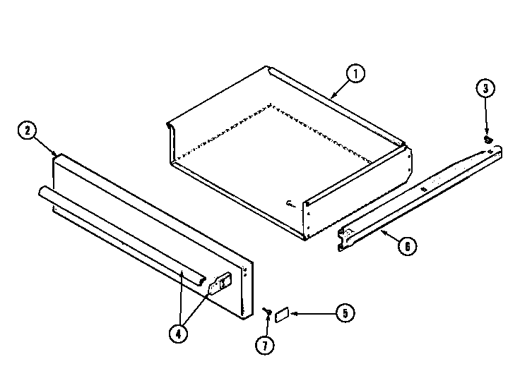 Magic Chef 68HK-6TXW access-drawer diagram