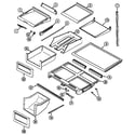 Jenn-Air JTB2488AEA shelves & accessories diagram