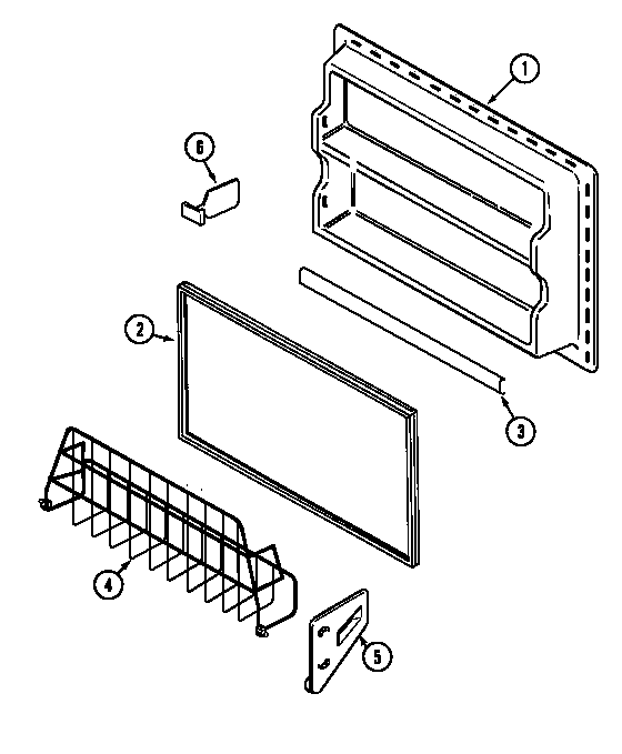 Admiral ATB1914ARA freezer inner door diagram
