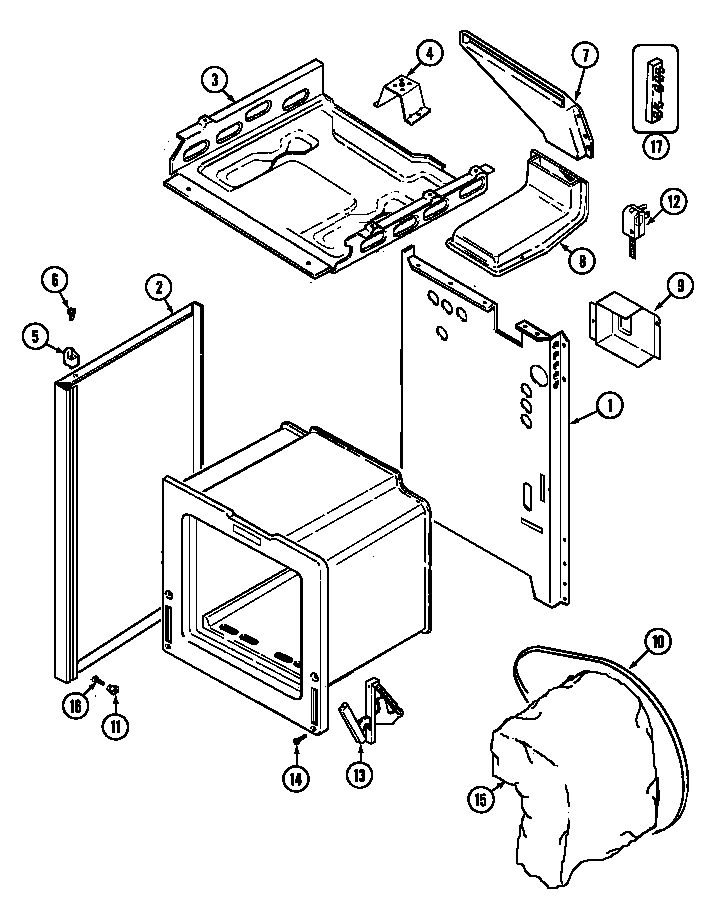 Maytag MGR2320ADA body diagram