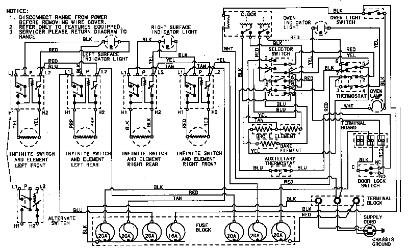 Magic Chef C3842XRW wiring information diagram