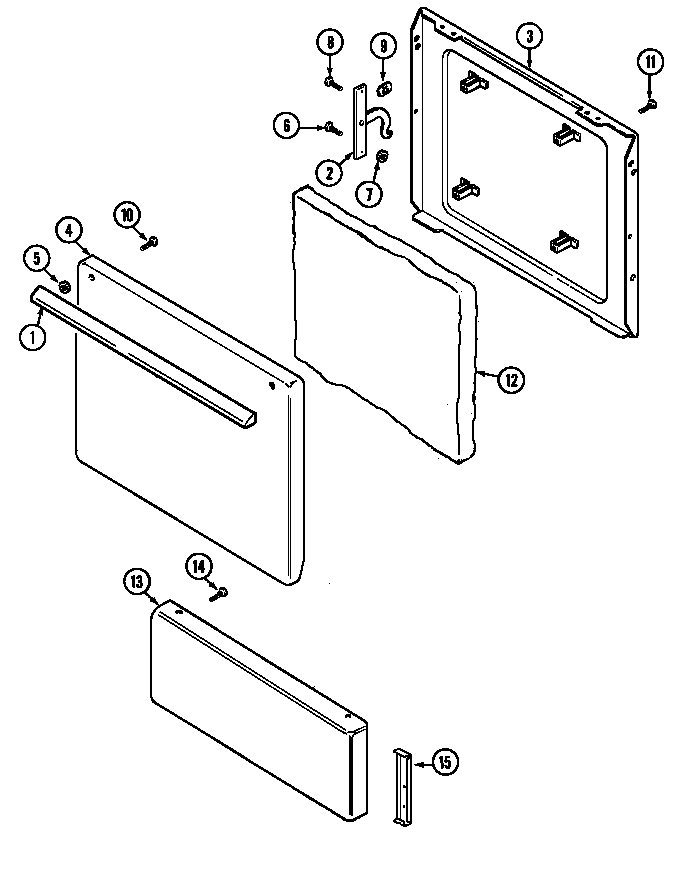 Hardwick 90131 door/drawer diagram