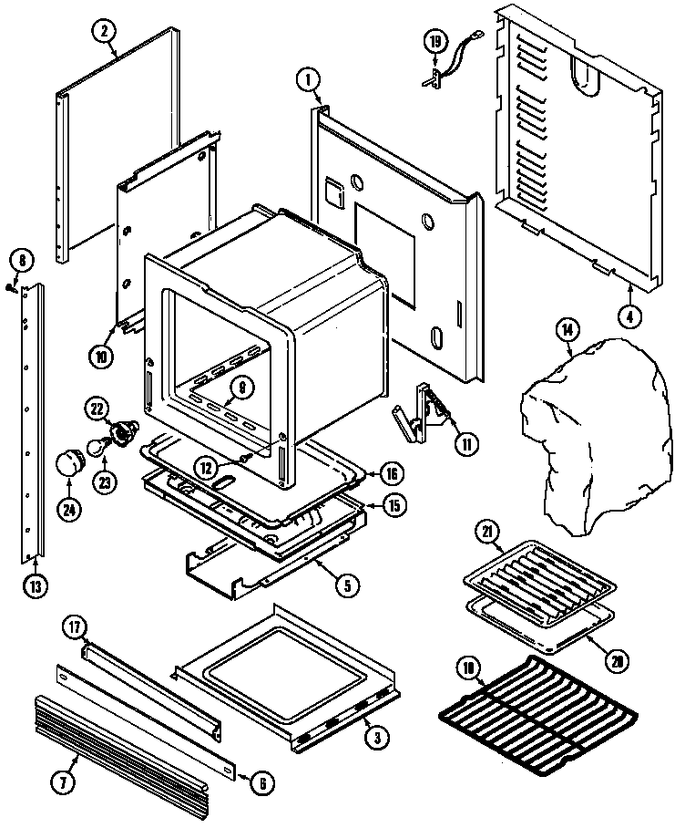 Jenn-Air WG30100B body diagram