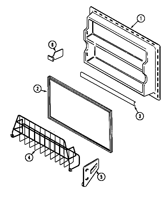 Maytag GT2626PVCW freezer inner door diagram